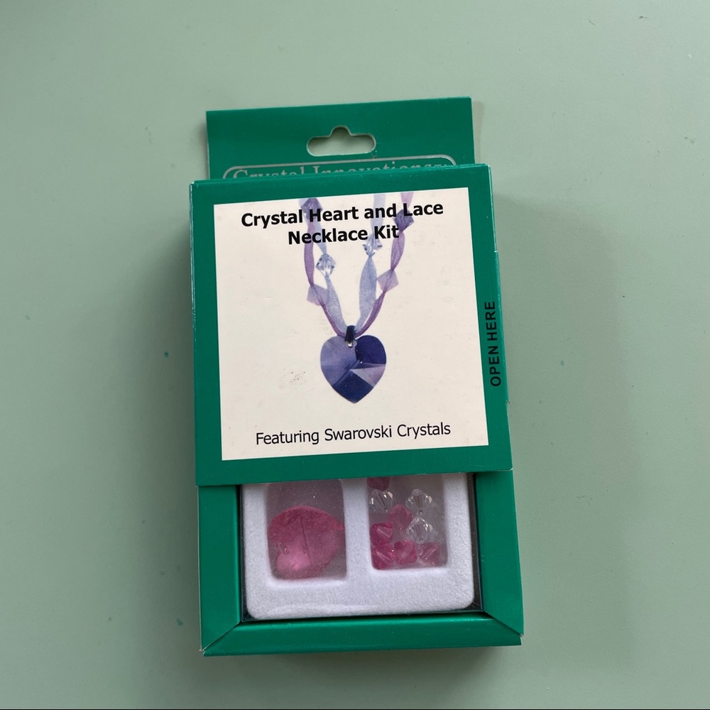 Crystal Innovations Crystal Heart & Lace Necklace Kit with Swarovski Cry…
